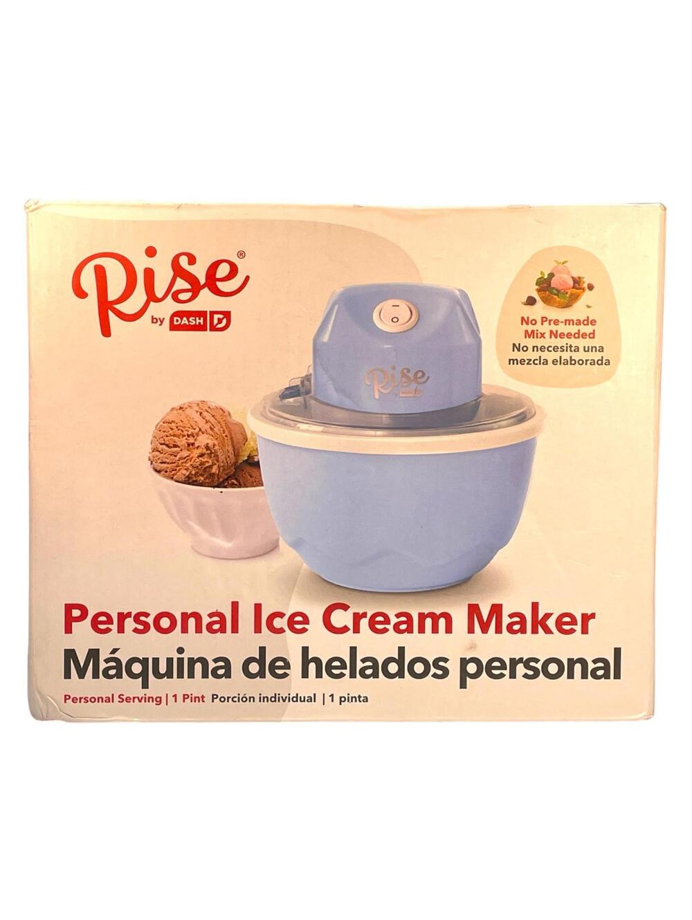 Rise By Dash Personal Electric Ice Cream, Gelato, Sorbet Maker Machine Blue